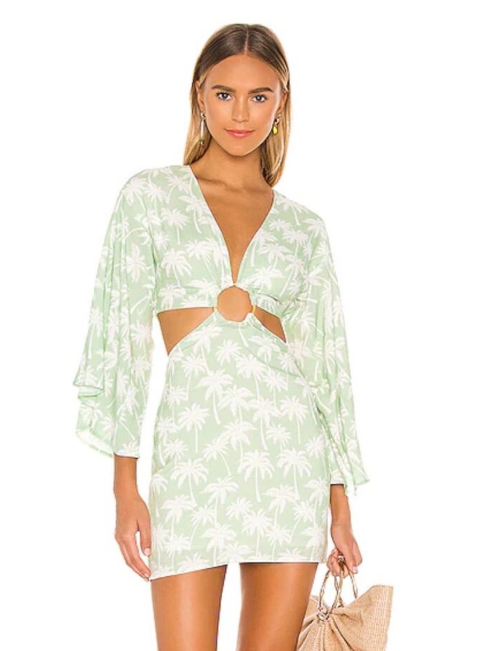 Lovers and Friends Maysa Kimono Dress in Palm Tree SM